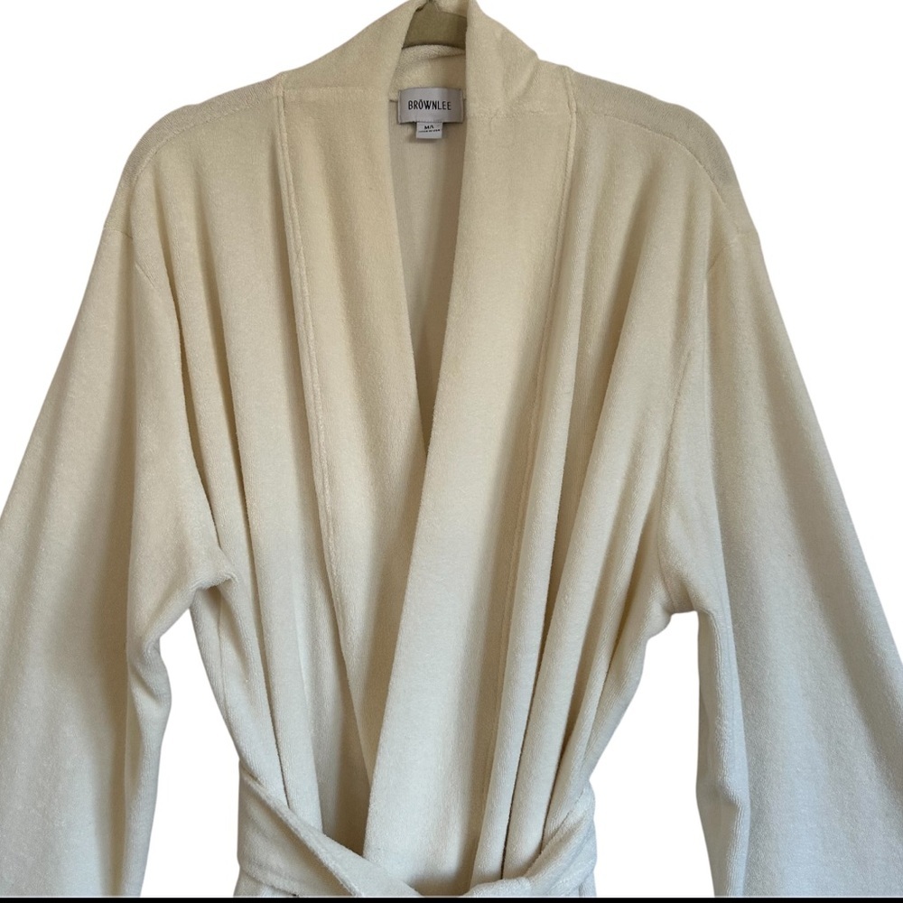Brownlee Terry Cream Robe Size M/L - Picture 5 of 14